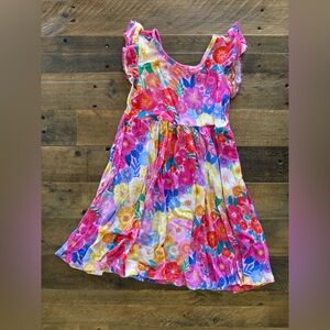 Little Sleepies Play - Rainbow Blooms Flutter Twirl Dress - Size: 5